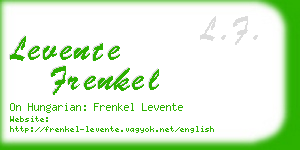 levente frenkel business card